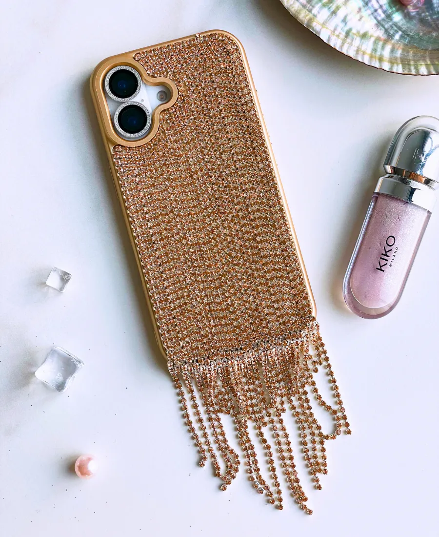 Champagne Cascading Crystal Phone Case