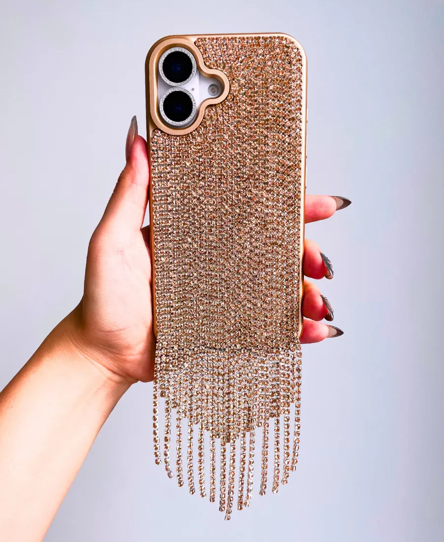 Champagne Cascading Crystal Phone Case