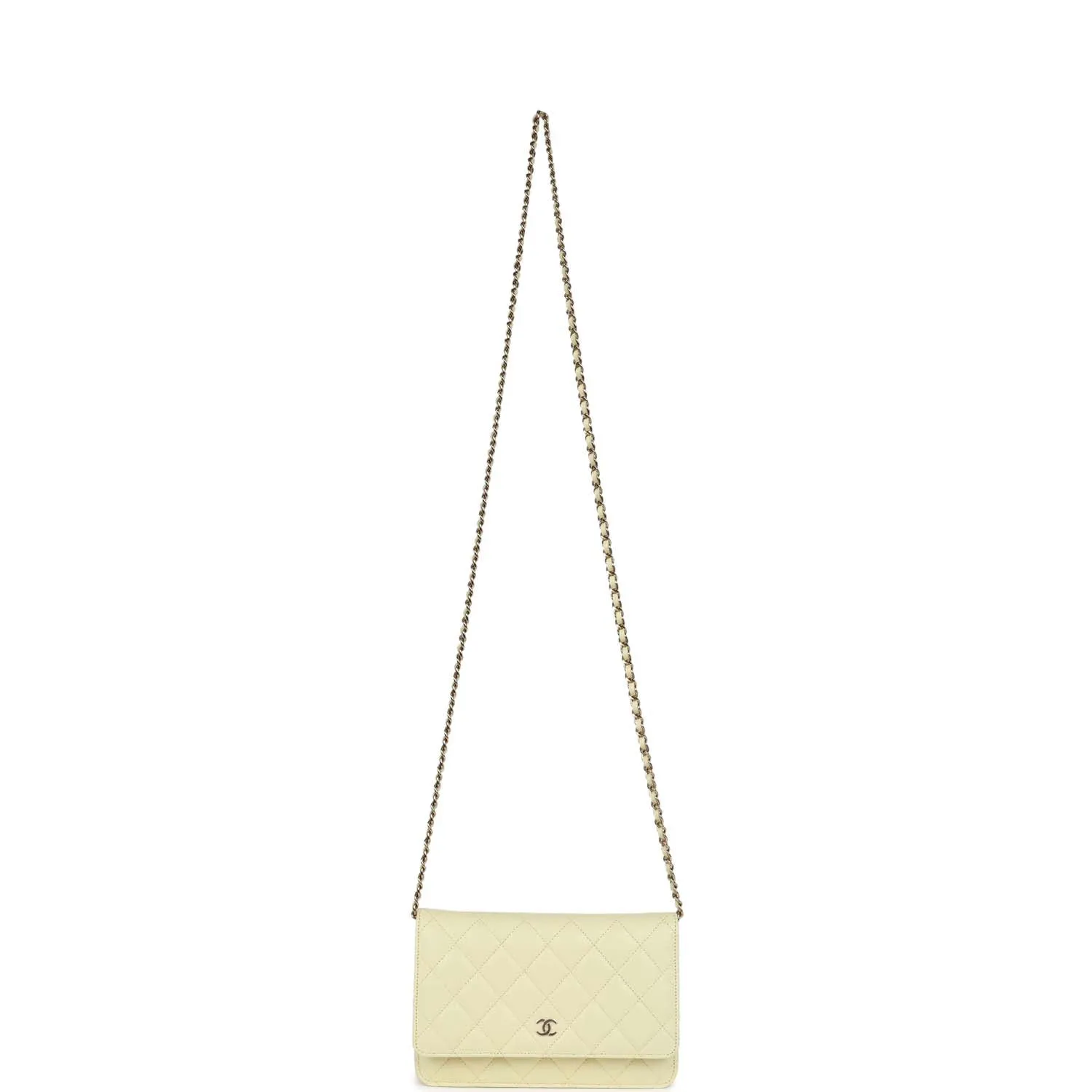 Chanel Wallet on Chain WOC Yellow Caviar Light Gold Hardware