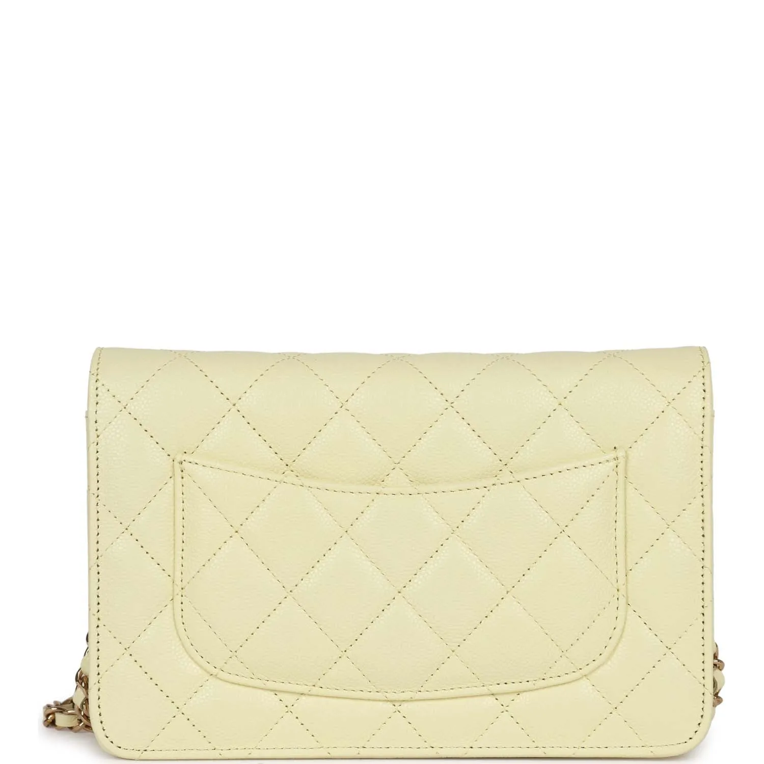 Chanel Wallet on Chain WOC Yellow Caviar Light Gold Hardware
