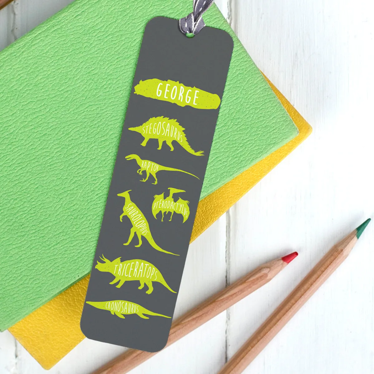 Children's Personalised Guide to Dinosaurs Metal Bookmark