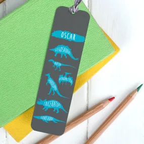 Children's Personalised Guide to Dinosaurs Metal Bookmark