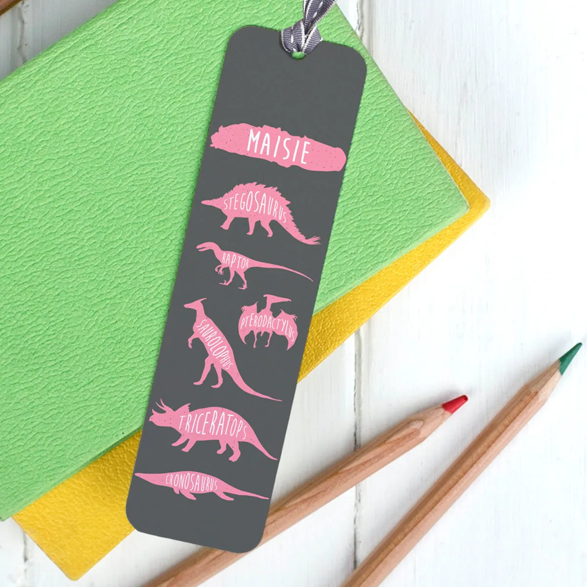 Children's Personalised Guide to Dinosaurs Metal Bookmark