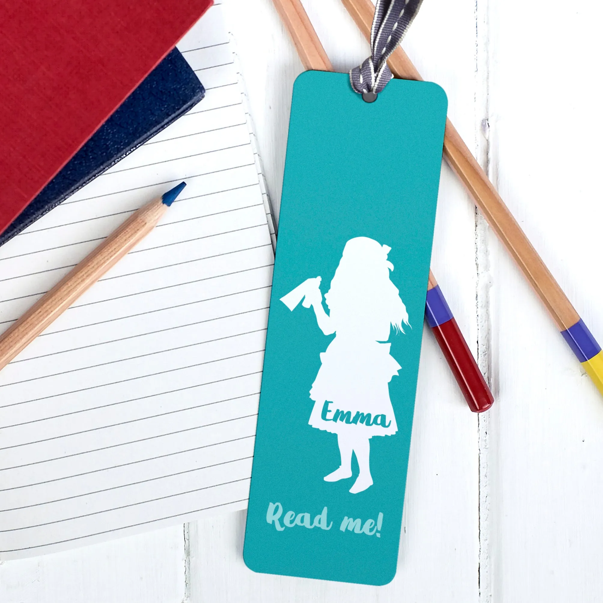 Children's Personalised 'Read me' Alice in Wonderland Metal Bookmark