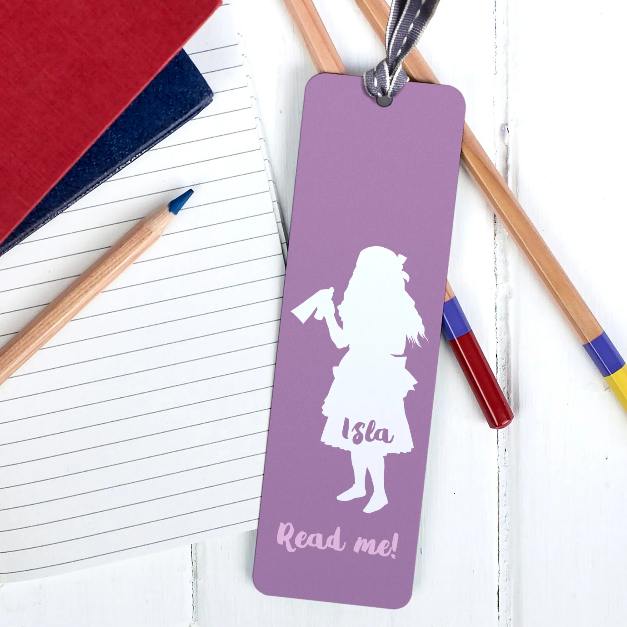 Children's Personalised 'Read me' Alice in Wonderland Metal Bookmark