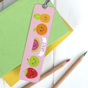 Children's Personalised Summer Fruit Metal Bookmark