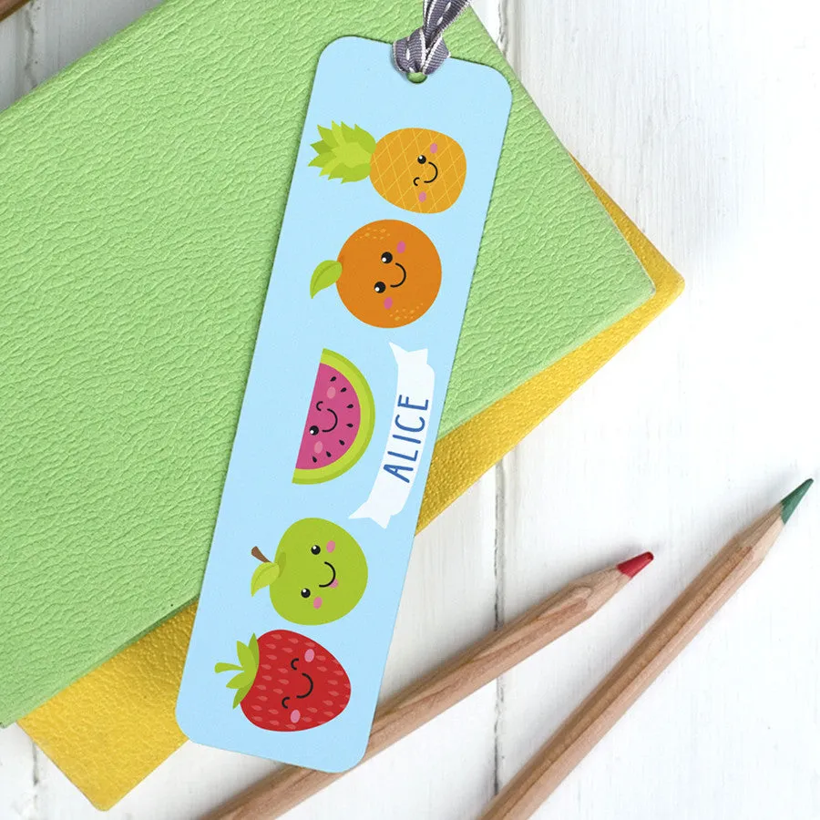 Children's Personalised Summer Fruit Metal Bookmark