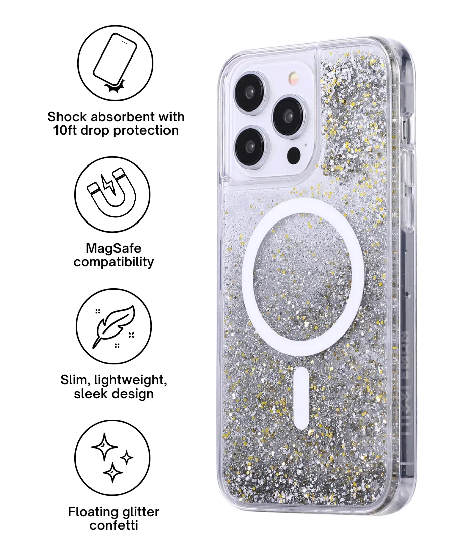 Clear Glitter MagSafe Phone Case
