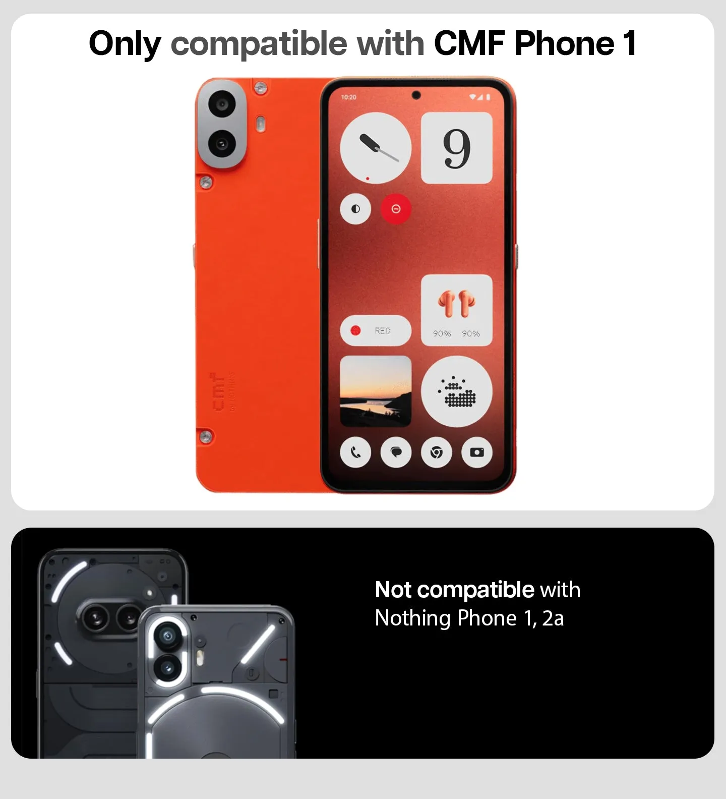 CMF Phone 1 - [GT Series | Easy Do] Matte Privacy Tempered Glass (On-Screen Fingerprint Lock Will Not Work) - 2 Pack