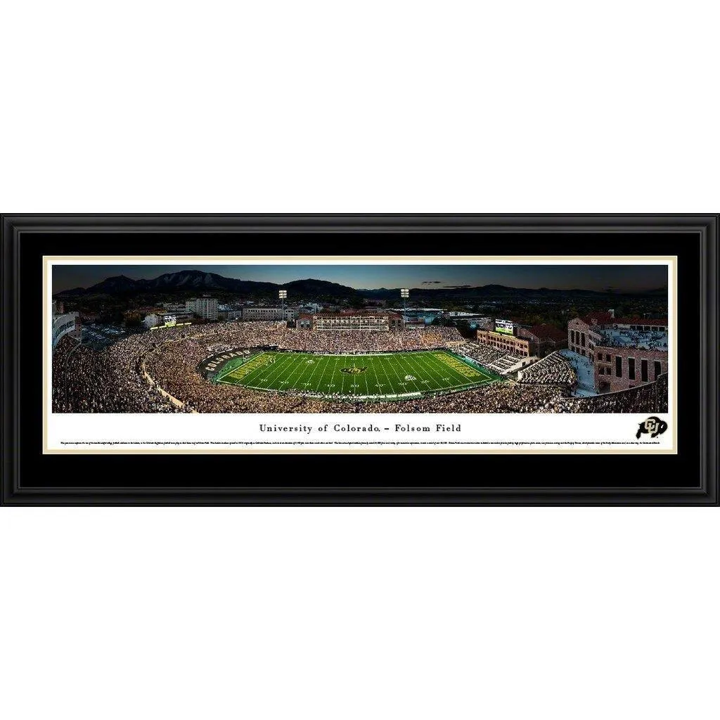 Colorado Football - "Stadium 50 Yard Line" Panorama Framed Print