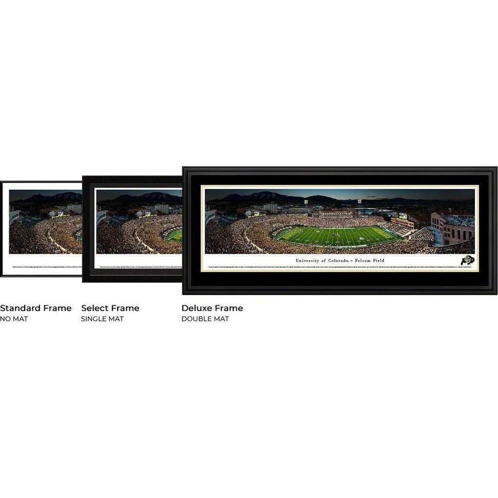 Colorado Football - "Stadium 50 Yard Line" Panorama Framed Print