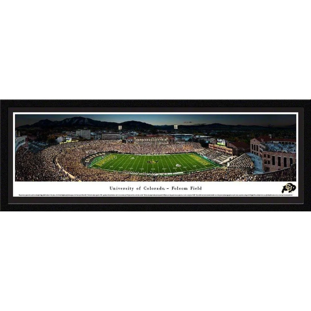 Colorado Football - "Stadium 50 Yard Line" Panorama Framed Print