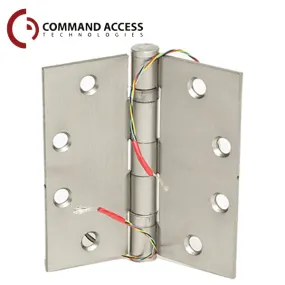 Command Access - Energy Transfer Swing Hinge - Clear Hinge - 4/26 Gauge - Satin Chrome