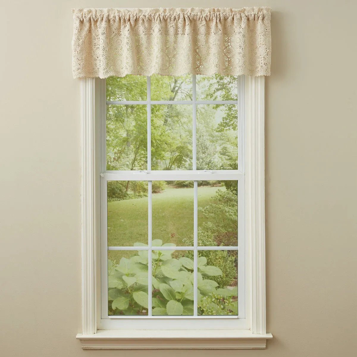Cream Lace Valance
