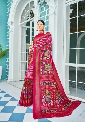 DAKSHKANYA DOLA SILK PATOLA WITH FOIL PRINTED SAREE