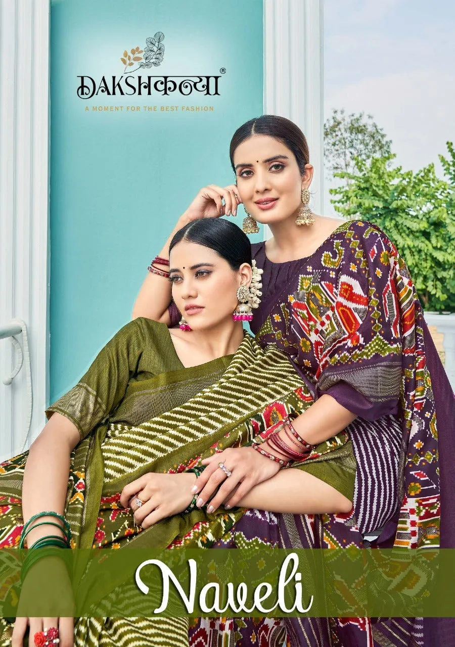 DAKSHKANYA DOLA SILK PATOLA WITH FOIL PRINTED SAREE