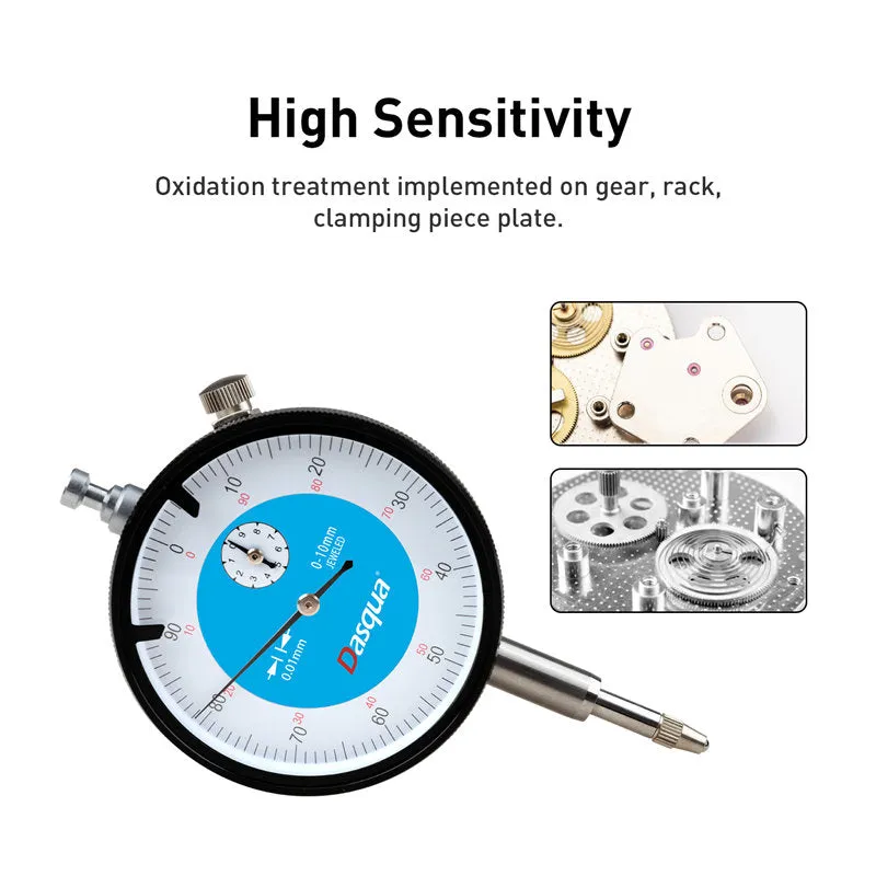 DASQUA High Accuracy Dial Indicator lug back 0-10 range