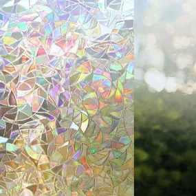 Decorative Rainbow Window Stained Glass Effect Privacy Film