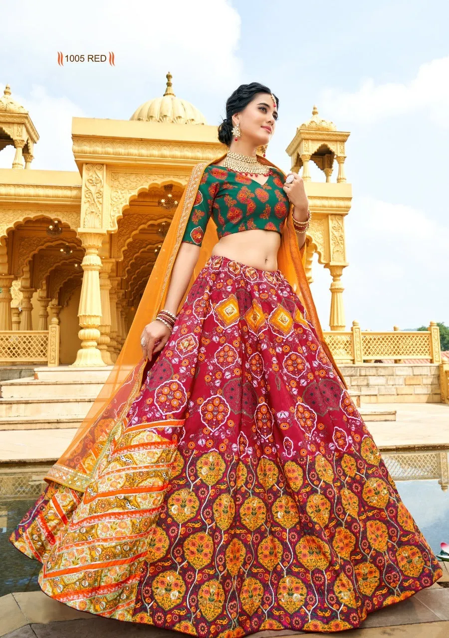 DESIGNER VAISHALI SILK PRINTED LEHENGA CHOLI