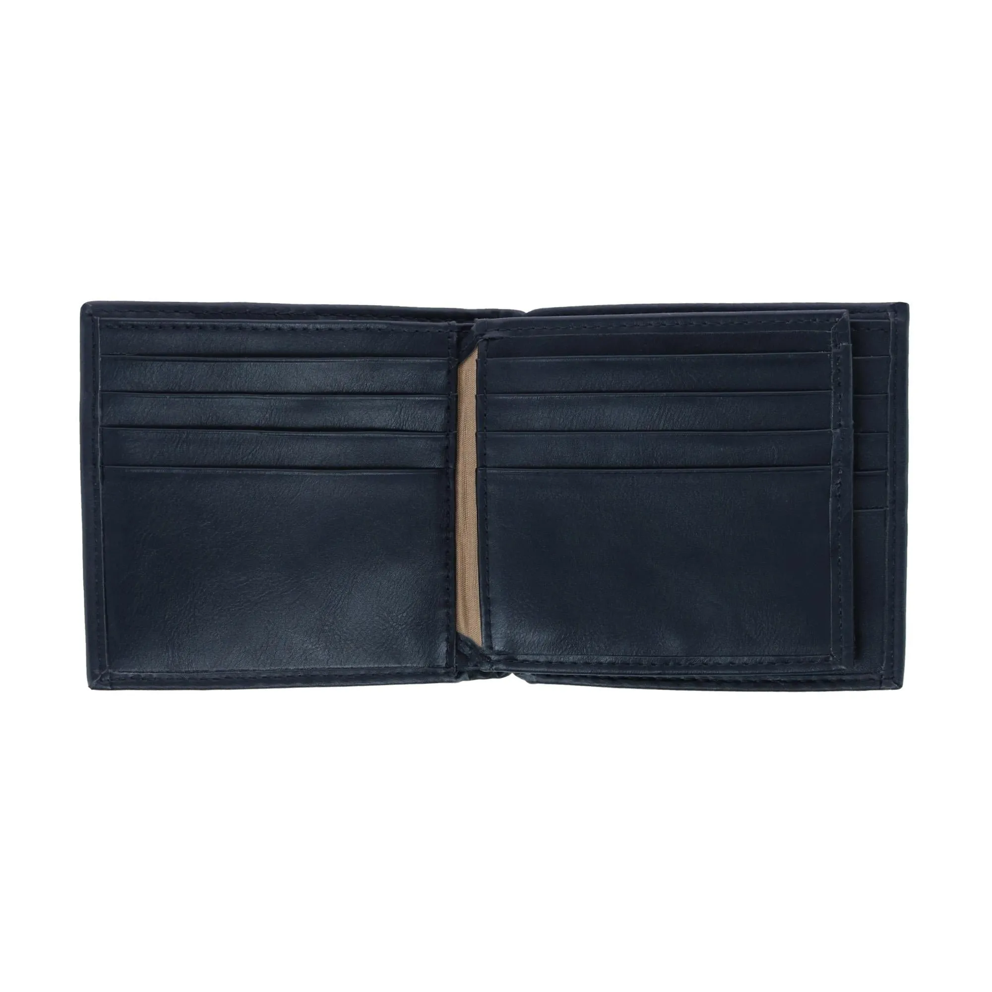 Dockers Men's Leather Hipster Bifold Wallet with Passcase