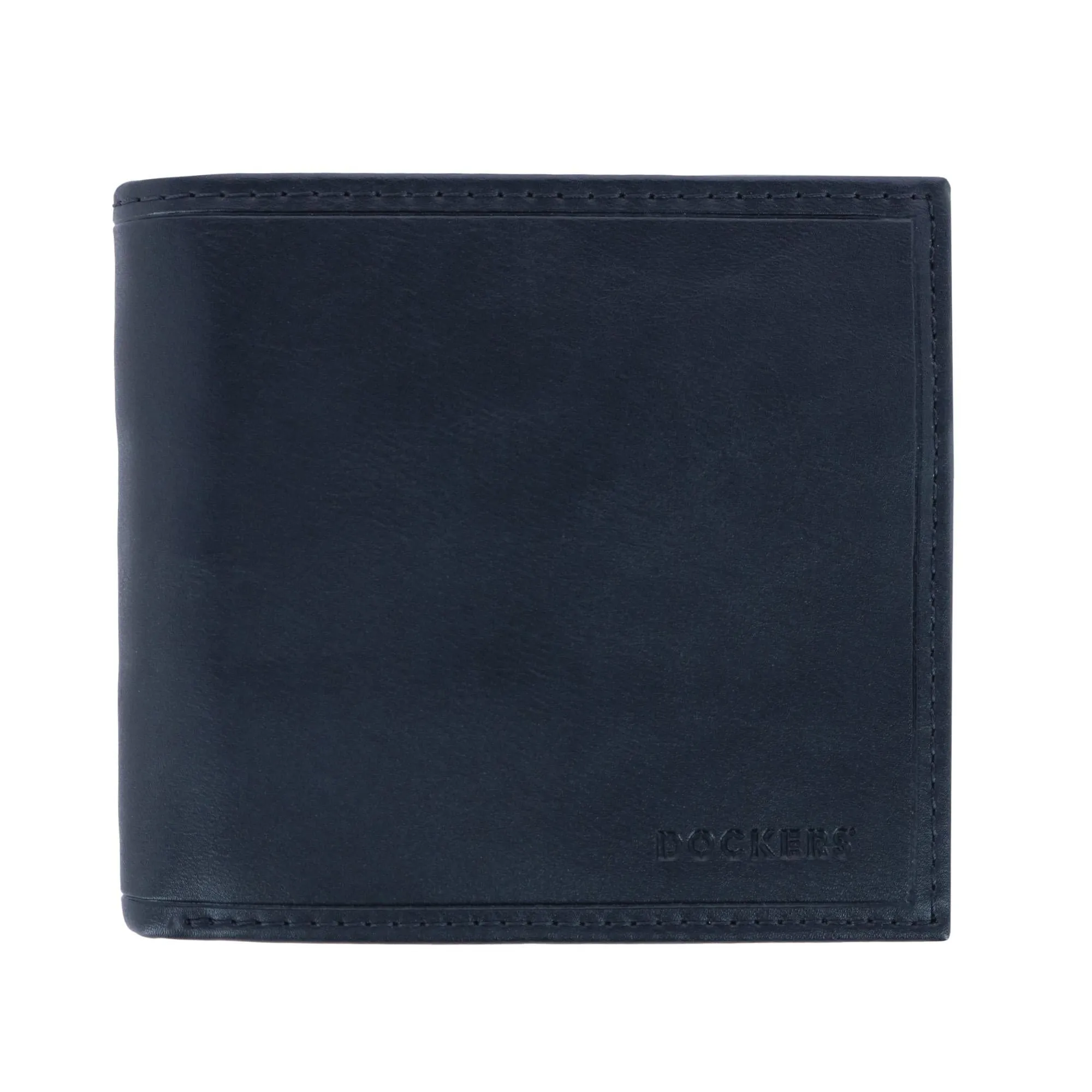 Dockers Men's Leather Hipster Bifold Wallet with Passcase