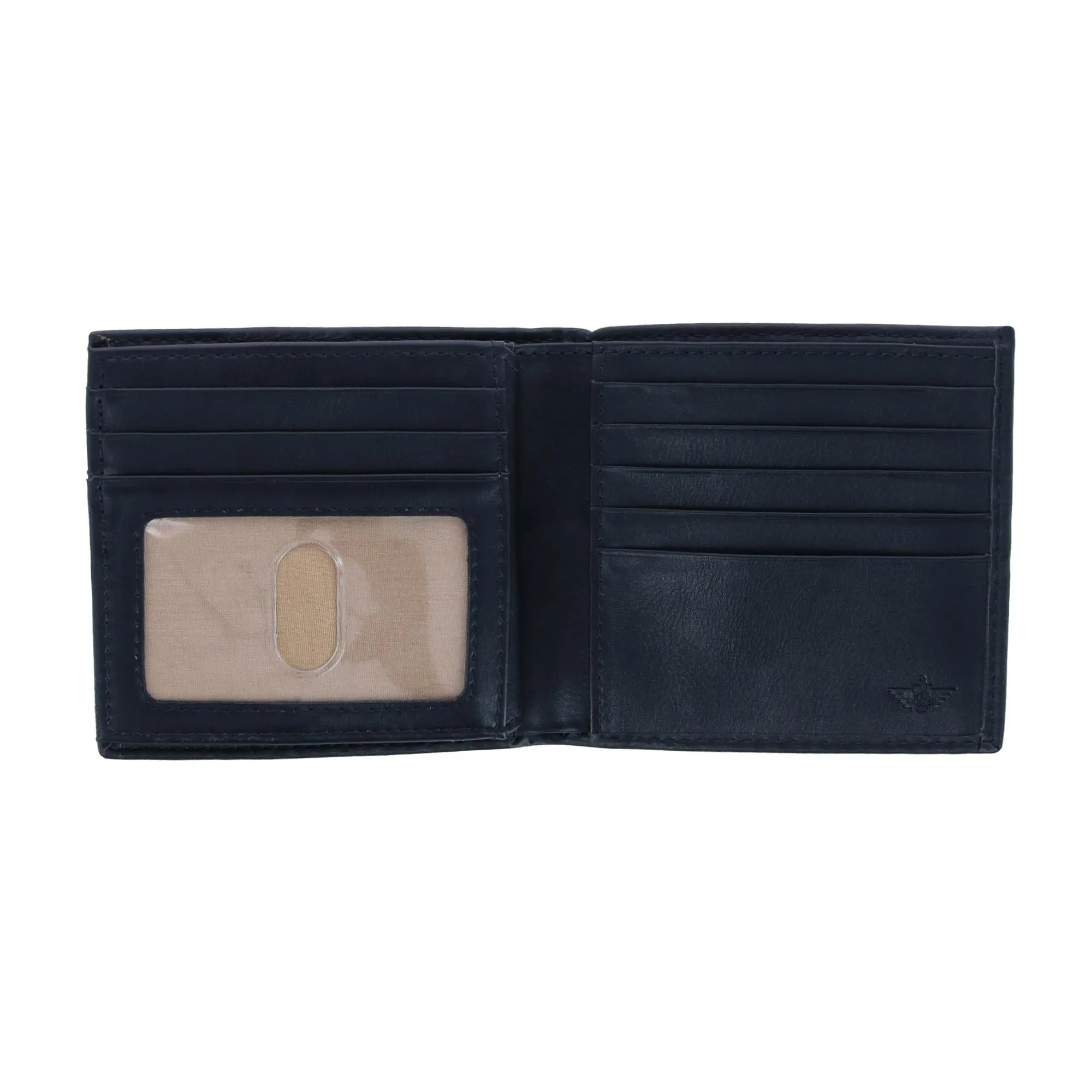 Dockers Men's Leather Hipster Bifold Wallet with Passcase