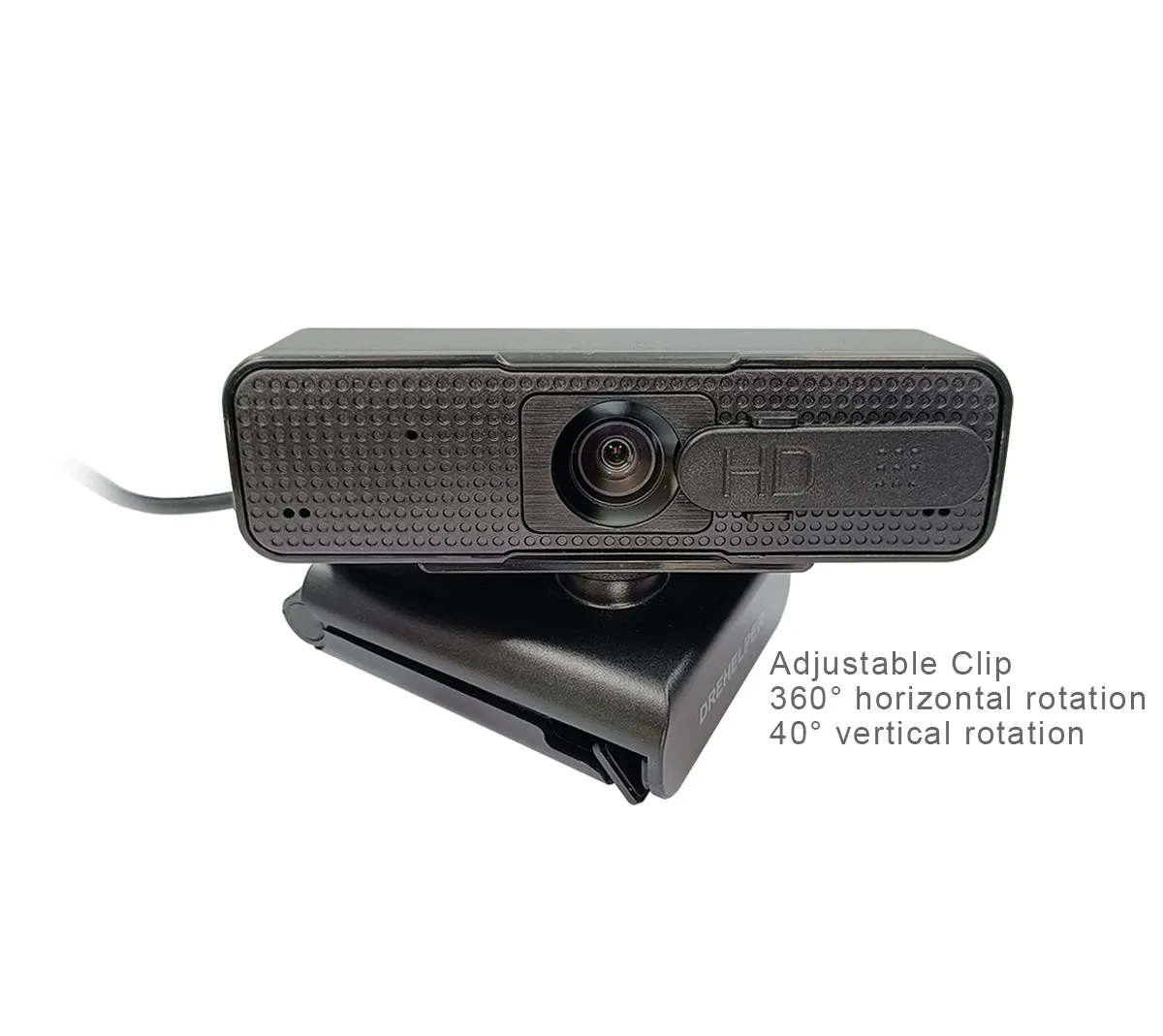 DREHELPER 1080P Web Camera, HD Webcam with Microphone and Privacy Cover,Software Control, USB Computer Camera, Auto Fucusing, Plug and Play, for Zoom/Skype/Teams/live streaming, Conferencing and Video Calling DR-H107