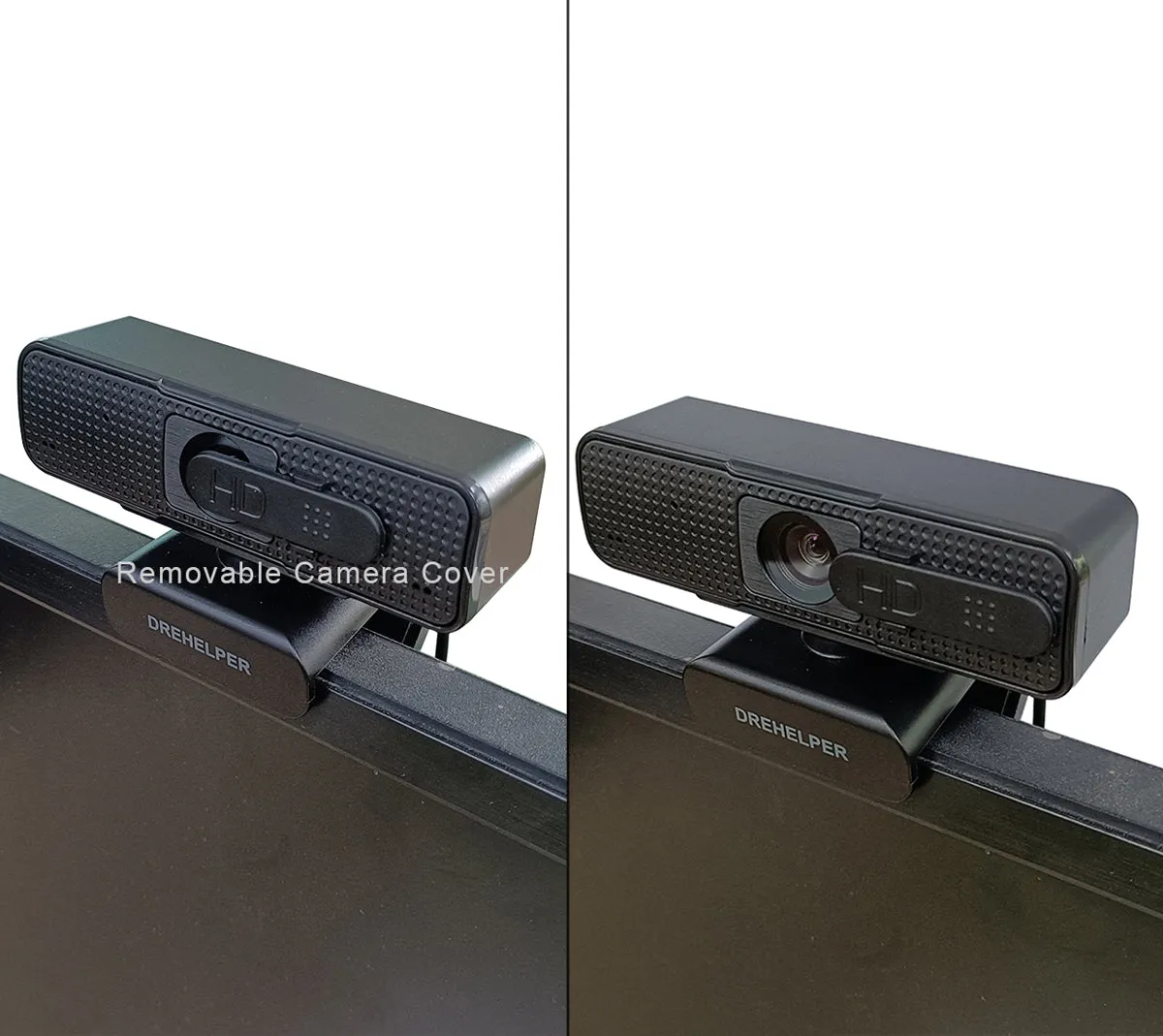 DREHELPER 1080P Web Camera, HD Webcam with Microphone and Privacy Cover,Software Control, USB Computer Camera, Auto Fucusing, Plug and Play, for Zoom/Skype/Teams/live streaming, Conferencing and Video Calling DR-H107