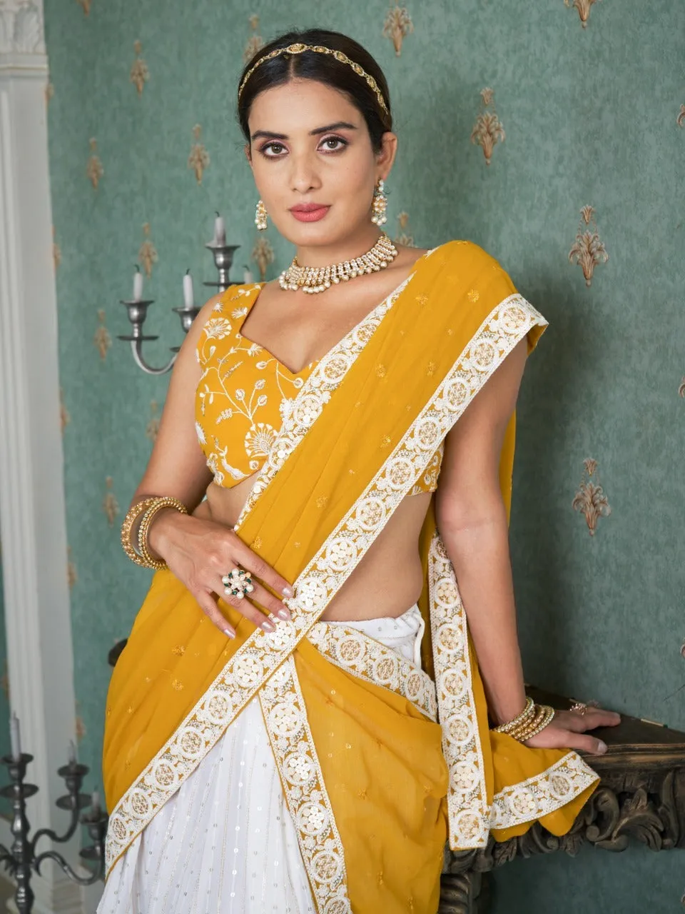 FANCY OCCASION WEAR SEQUINS LEHENGA D.NO 1751