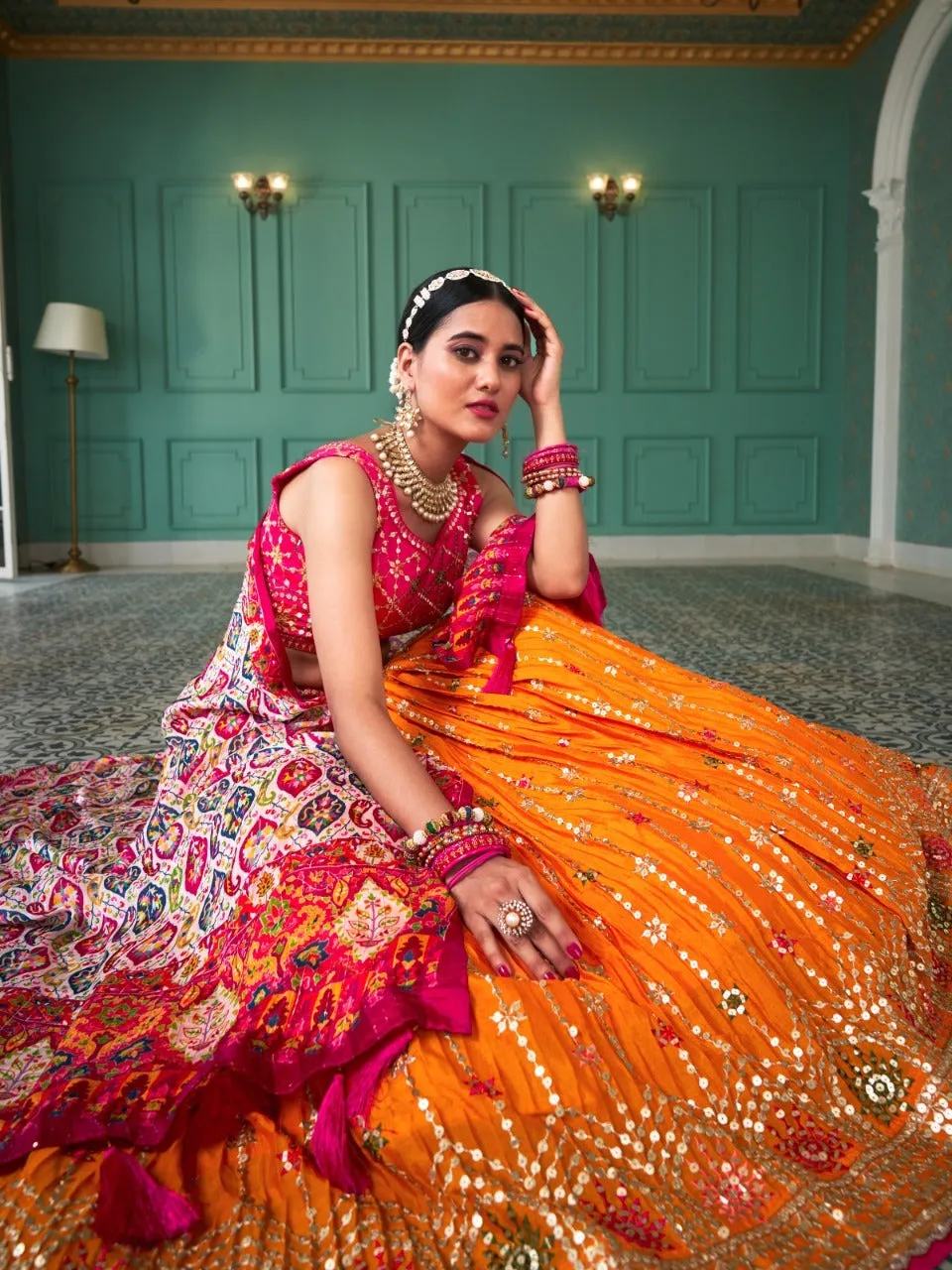 FANCY OCCASION WEAR SEQUINS LEHENGA D.NO 1801
