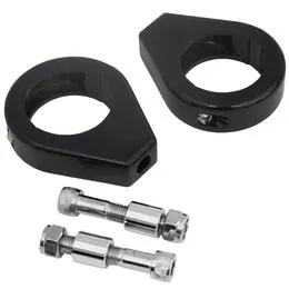 Fork Clamps for Harley-Davidson to Relocate Turn Signals/Indicators - 39mm, Black - Drag Specialties 2040-1128