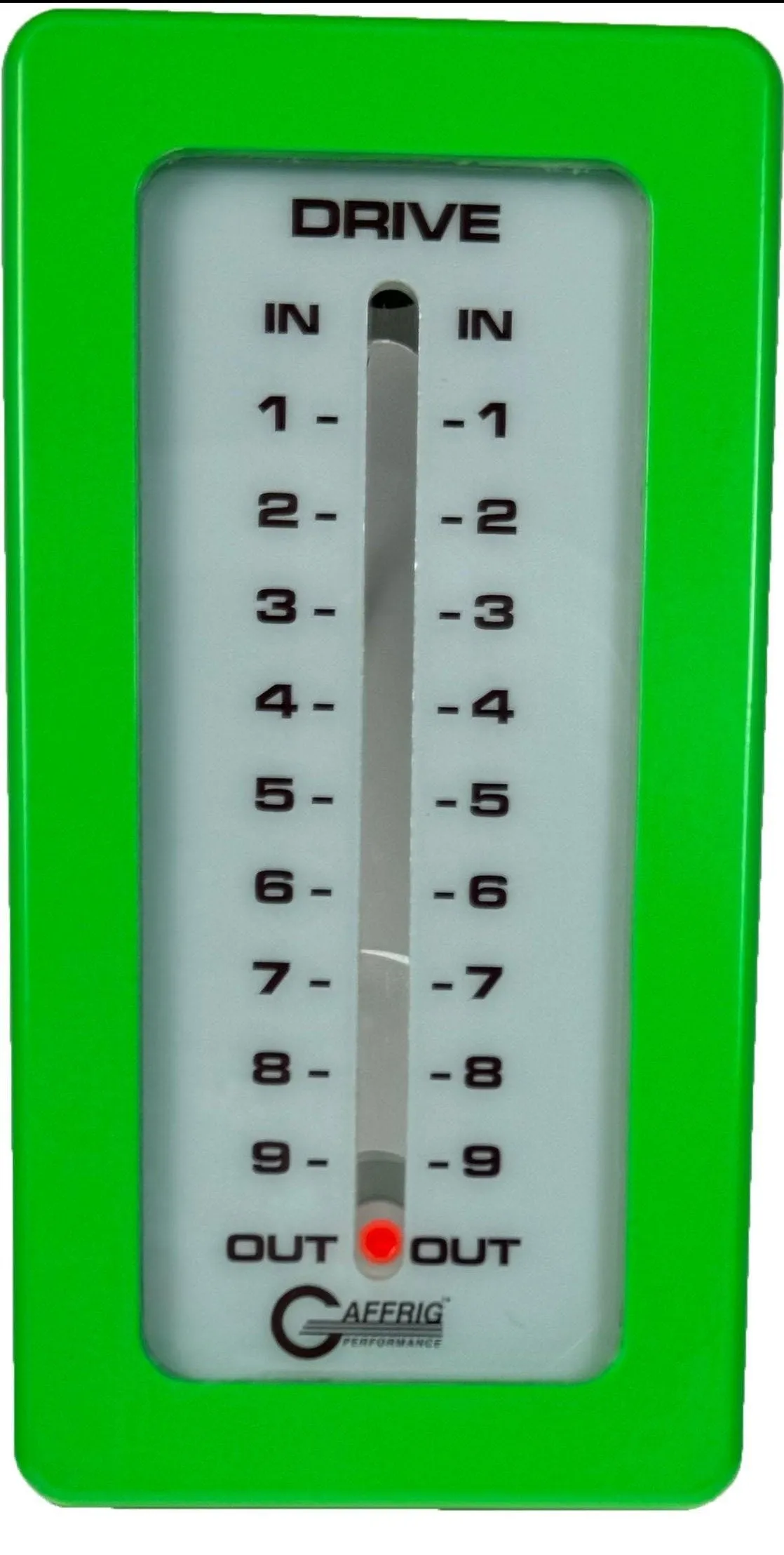 GAFFRIG PART #200 MECHANICAL INDICATOR, 1 DRIVE, MERCURY-CARD - WHITE DIAL