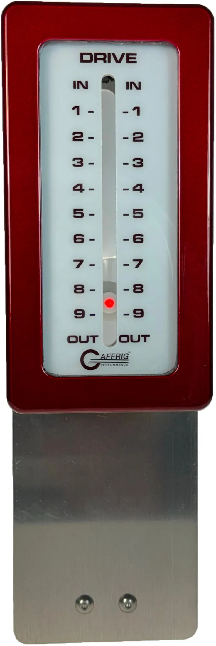 GAFFRIG PART #200 MECHANICAL INDICATOR, 1 DRIVE, MERCURY-CARD - WHITE DIAL