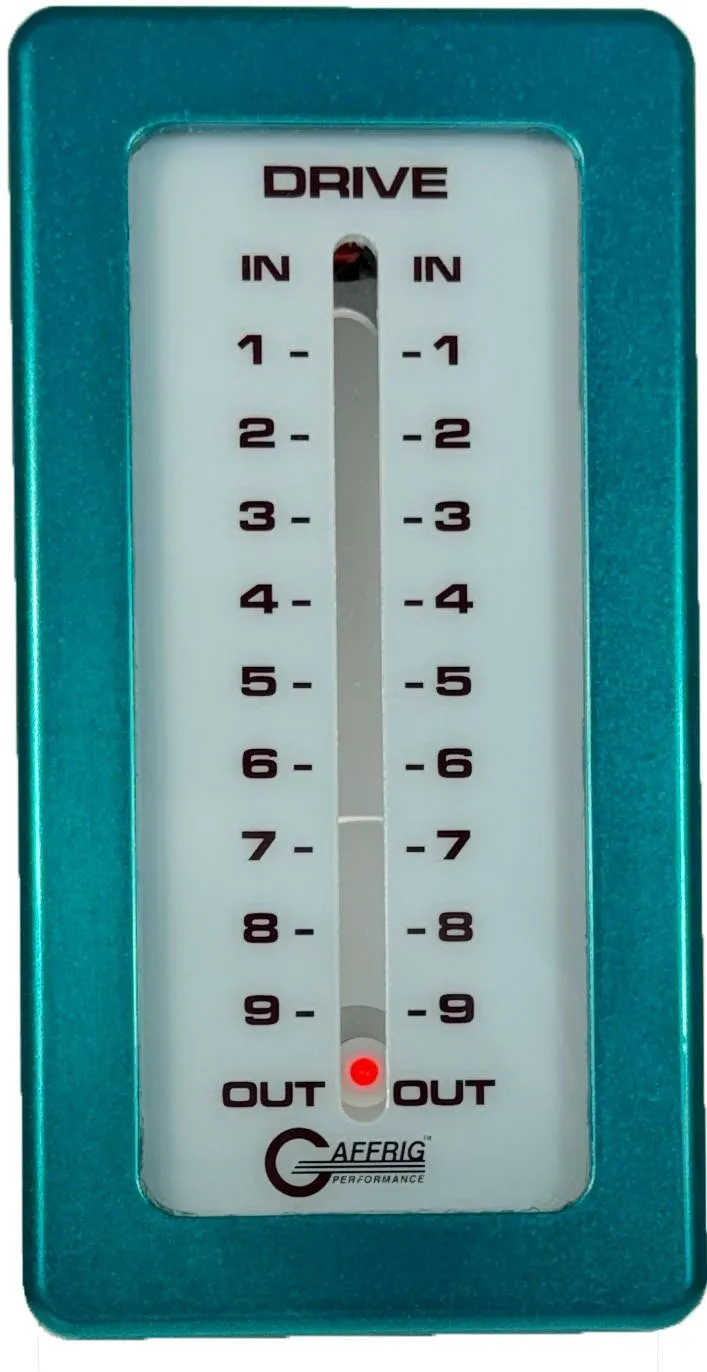 GAFFRIG PART #200 MECHANICAL INDICATOR, 1 DRIVE, MERCURY-CARD - WHITE DIAL
