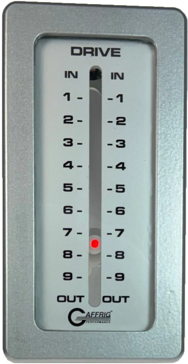 GAFFRIG PART #200 MECHANICAL INDICATOR, 1 DRIVE, MERCURY-CARD - WHITE DIAL