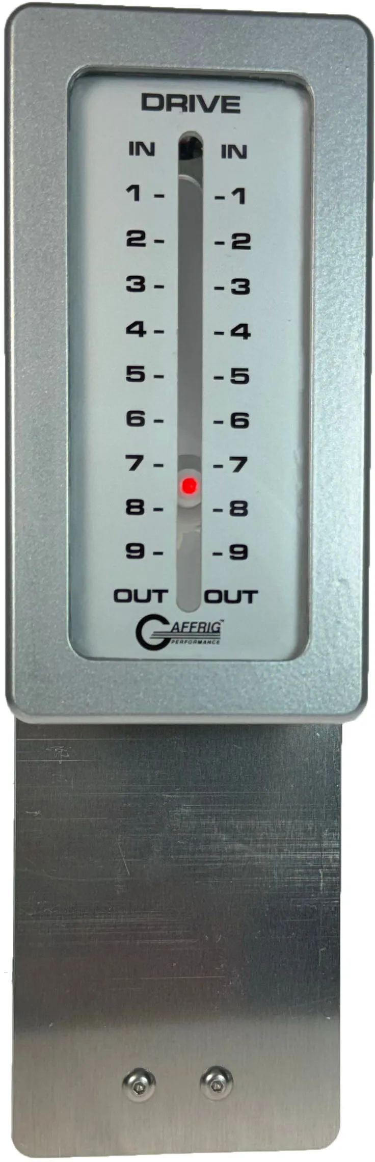 GAFFRIG PART #200 MECHANICAL INDICATOR, 1 DRIVE, MERCURY-CARD - WHITE DIAL