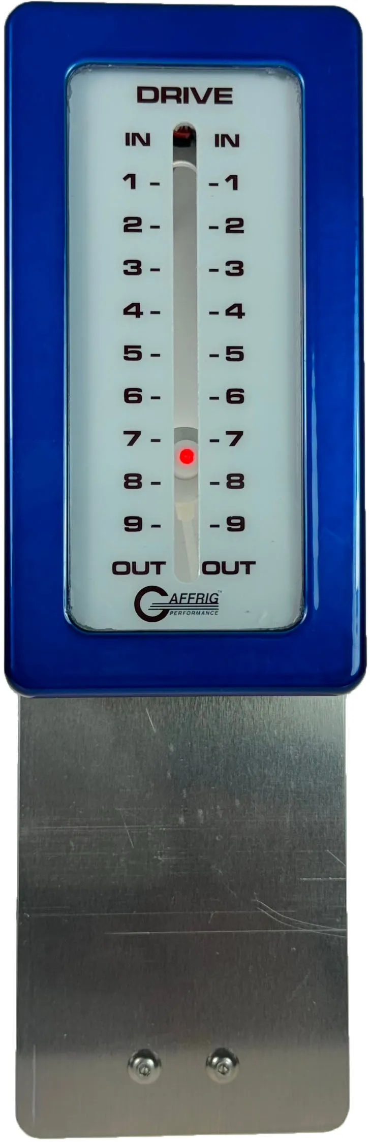 GAFFRIG PART #200 MECHANICAL INDICATOR, 1 DRIVE, MERCURY-CARD - WHITE DIAL