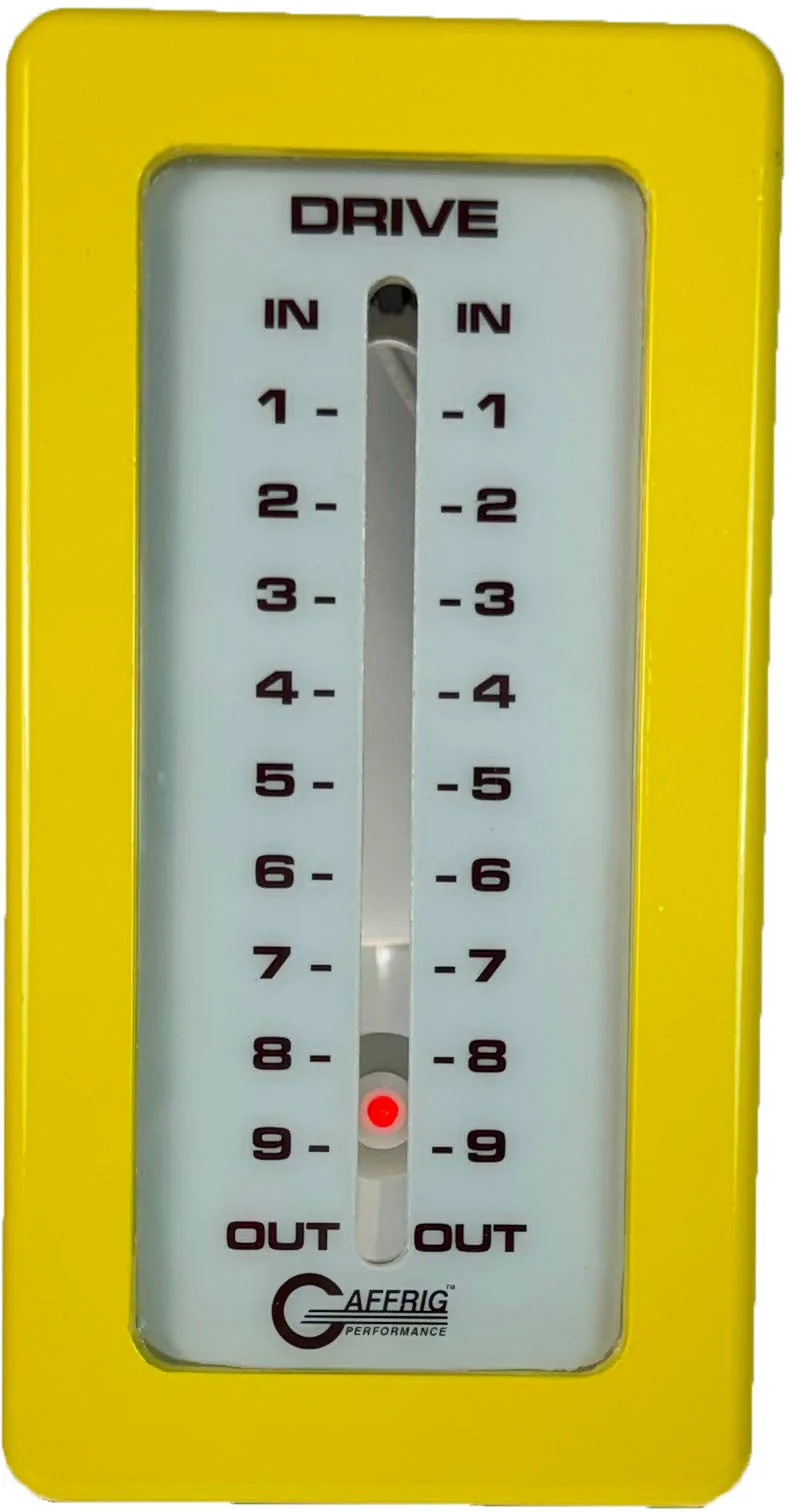 GAFFRIG PART #200 MECHANICAL INDICATOR, 1 DRIVE, MERCURY-CARD - WHITE DIAL