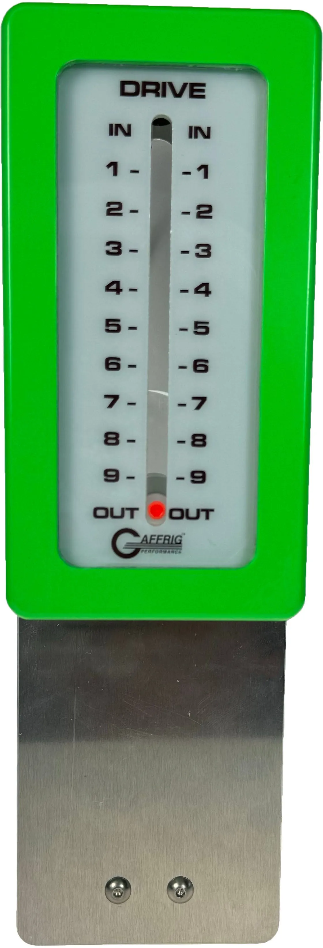 GAFFRIG PART #200 MECHANICAL INDICATOR, 1 DRIVE, MERCURY-CARD - WHITE DIAL