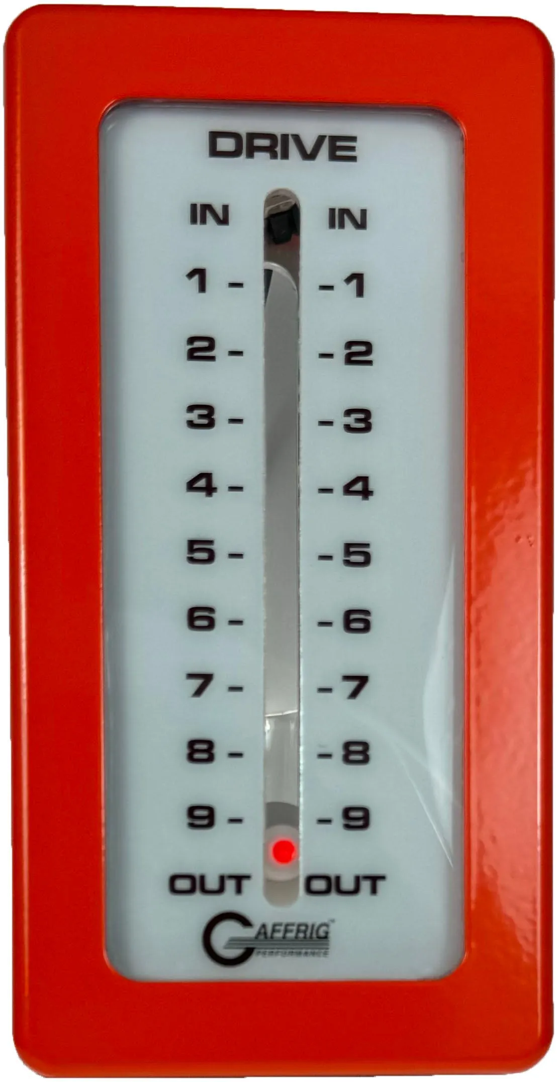 GAFFRIG PART #200 MECHANICAL INDICATOR, 1 DRIVE, MERCURY-CARD - WHITE DIAL