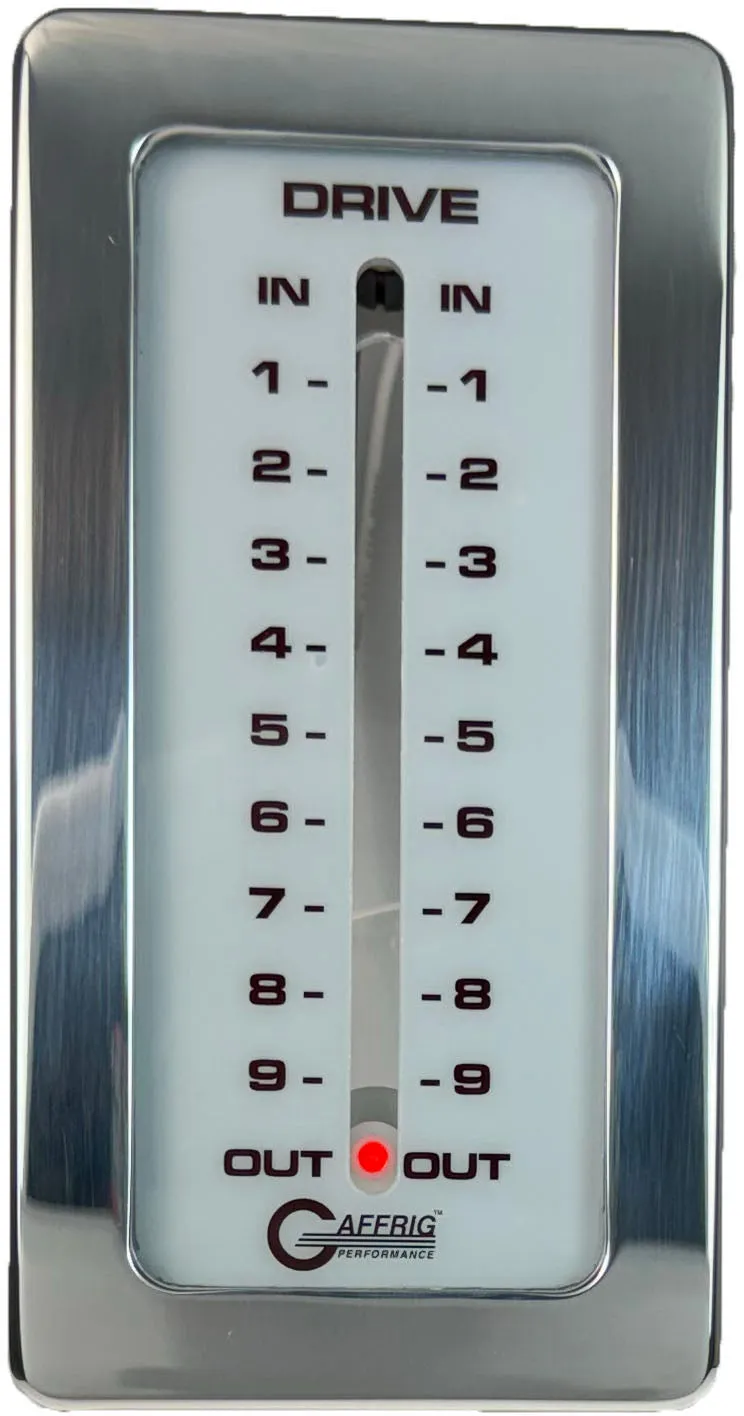 GAFFRIG PART #200 MECHANICAL INDICATOR, 1 DRIVE, MERCURY-CARD - WHITE DIAL