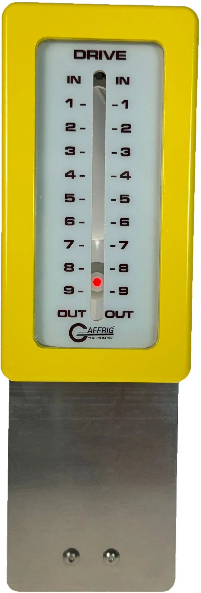 GAFFRIG PART #200 MECHANICAL INDICATOR, 1 DRIVE, MERCURY-CARD - WHITE DIAL