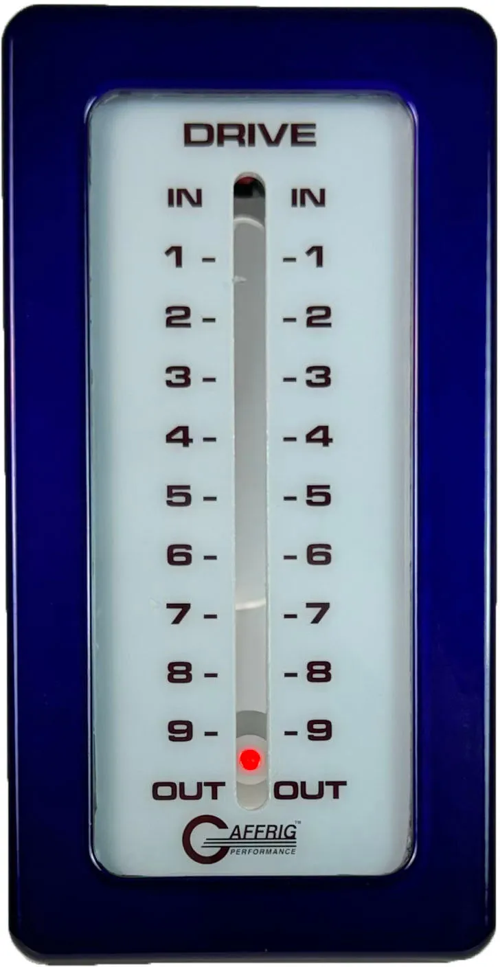 GAFFRIG PART #200 MECHANICAL INDICATOR, 1 DRIVE, MERCURY-CARD - WHITE DIAL