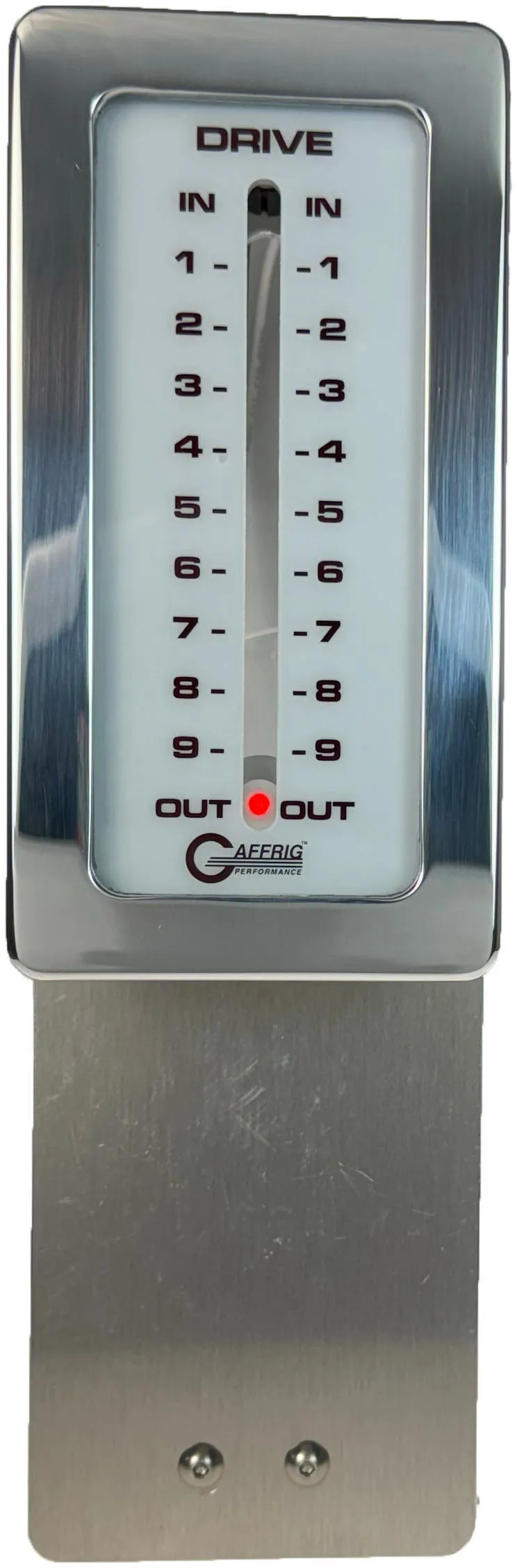 GAFFRIG PART #200 MECHANICAL INDICATOR, 1 DRIVE, MERCURY-CARD - WHITE DIAL