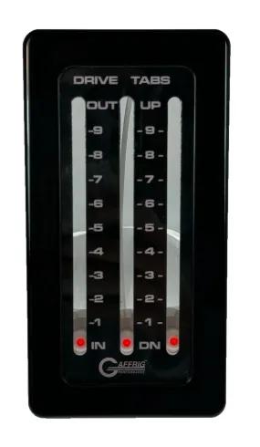 GAFFRIG PART #214 MECHANICAL INDICATOR, 1 DRIVE/2 TABS, MERCURY-CARD - BLACK CARD