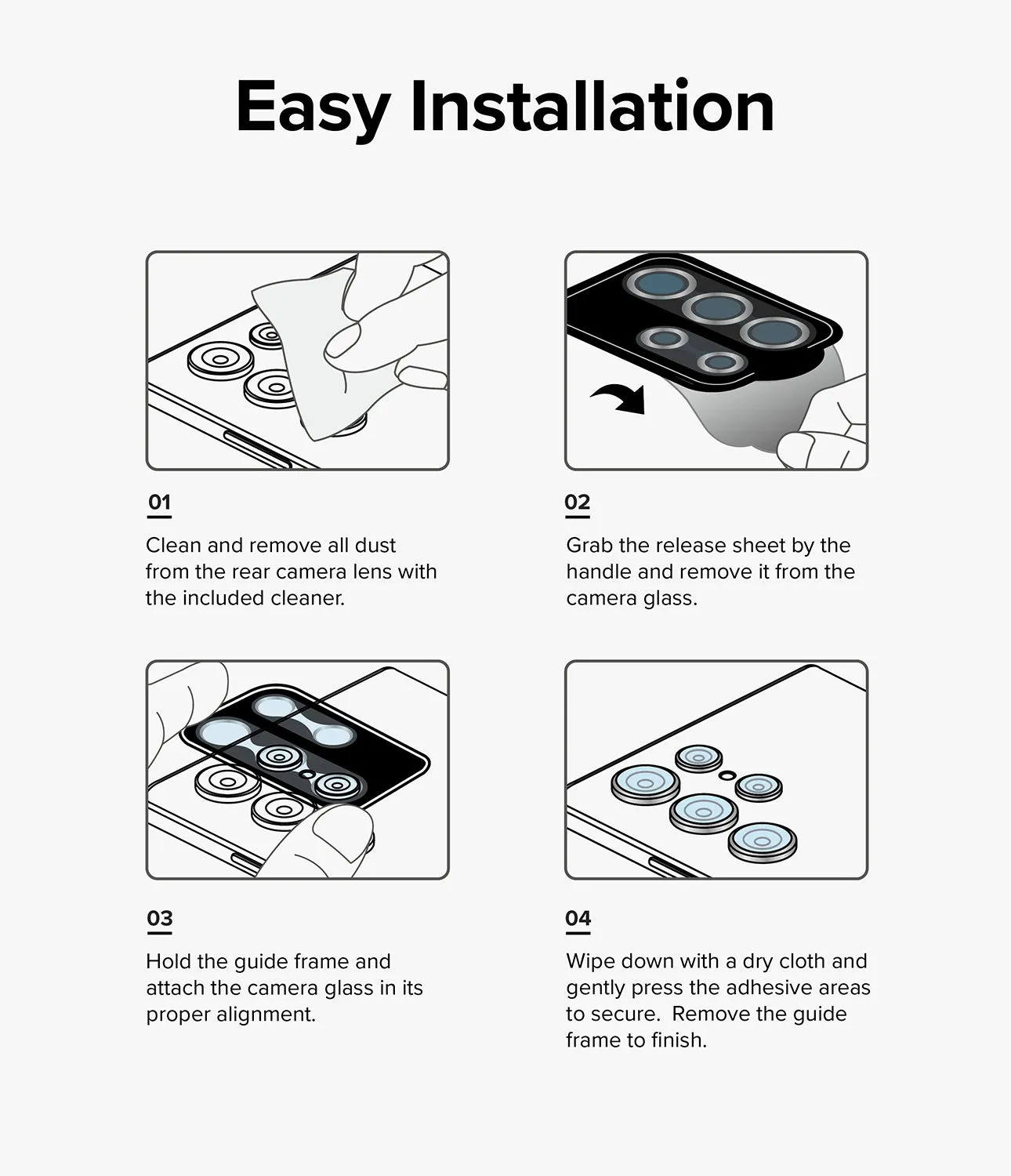 Galaxy A54 5G Camera Lens Protector | Camera Lens Frame Glass