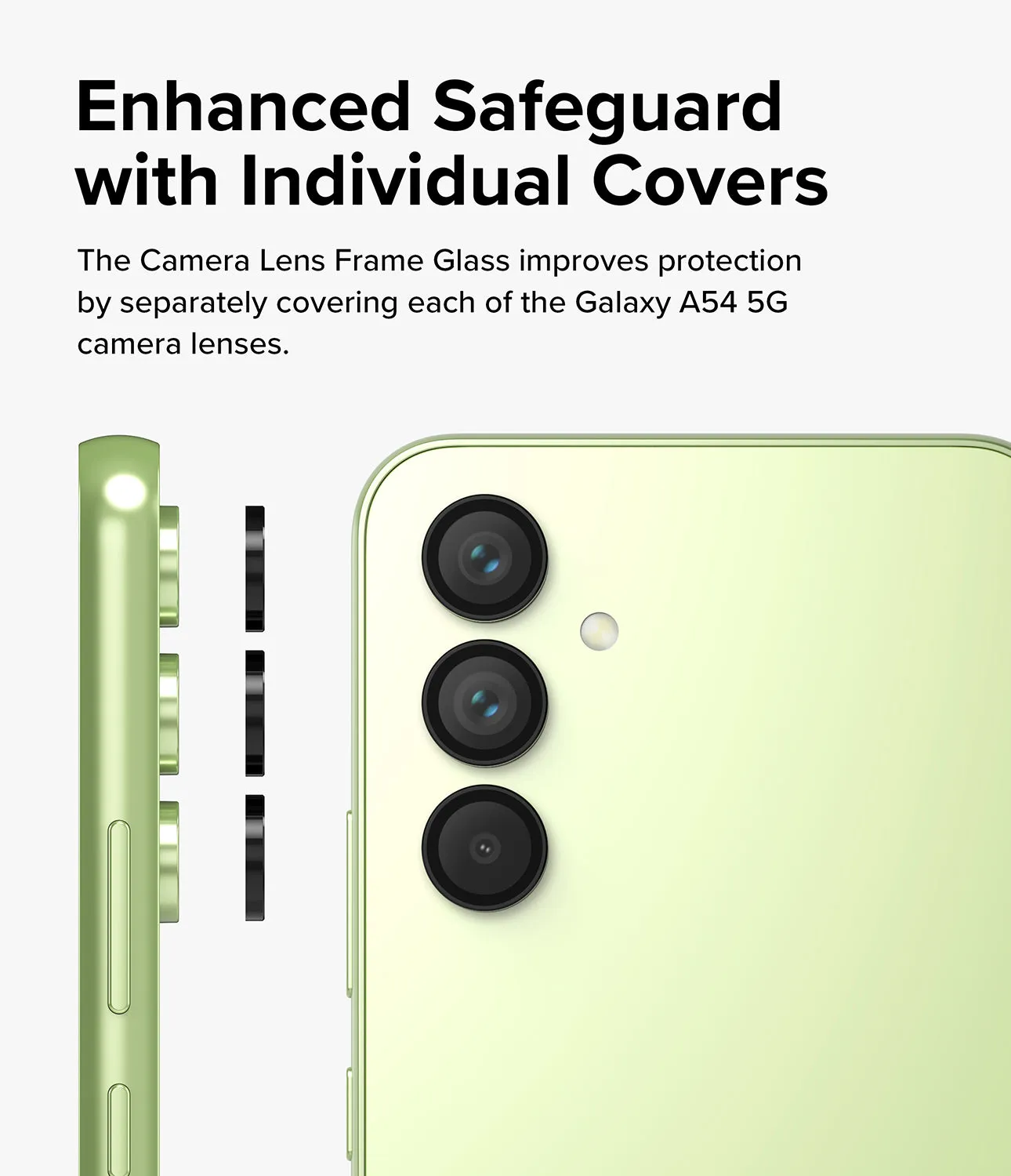 Galaxy A54 5G Camera Lens Protector | Camera Lens Frame Glass