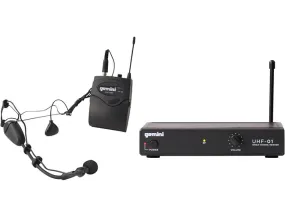 Gemini UHF-01HL Wireless Headset/Lavalier Combo System F1