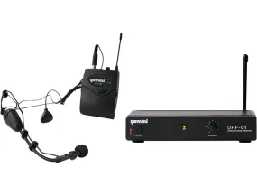 Gemini UHF-01HL Wireless Headset/Lavalier Combo System F4