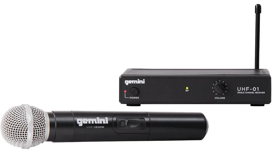 Gemini UHF-01M Wireless Handheld Microphone System F3